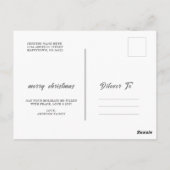 メリークリスマスモダンシンプルフォトホリデー ポストカード (裏面)