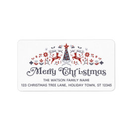 メリークリスマスモダンスカンジナビアスタイルホリデー ラベル