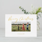 メリークリスマスモダンスクリップ 箔シーズンカード