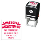 メリークリスマスモダンスクリプト名差出人住所 セルフインキングスタンプ (インサイチュ)
