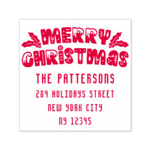 メリークリスマスモダンスクリプト名差出人住所