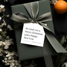 メリークリスマスモダンタイプのホリデーギフトラベル