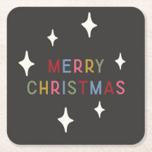 メリークリスマスモダンタイポグラフィカラフル