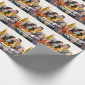 メリークリスマスモダンタイポグラフィヴィンテージ1枚 ラッピングペーパー (角)