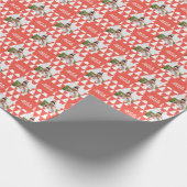 メリークリスマスモダンタイポグラフィヴィンテージ4写真 ラッピングペーパー (角)