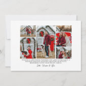 メリークリスマスモダンタイポグラフィ全写真 シーズンカード (裏面)