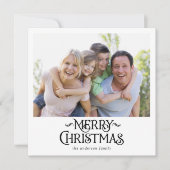 メリークリスマスモダンタイポグラフィ シーズンカード (正面)