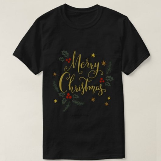 メリークリスマスモダンタイポグラフィTシャツ Tシャツ