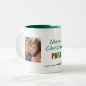 メリークリスマスモダンパパ2フォトマグカップ ツートーンマグカップ (正面左)