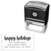 メリークリスマスモダンパーソナライズされた セルフインキングスタンプ (インサイチュ)