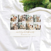 メリークリスマスモダンフォトコラージホリデーカード シーズンカード