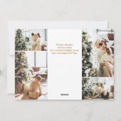 メリークリスマスモダンフォトコラージホリデーカード シーズンカード (裏面)