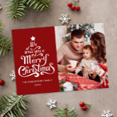 メリークリスマスモダンフォト磁気ホリデーカード