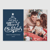 メリークリスマスモダンフォト磁気ホリデーカード (正面)