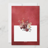 メリークリスマスモダンフローラとトナカイ写真 シーズンカード (裏面)