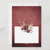 メリークリスマスモダンフローラとトナカイ写真 シーズンカード (裏面)