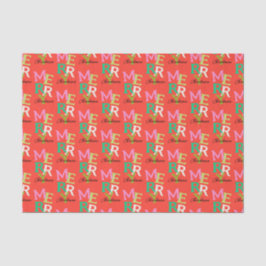 メリークリスマスモダンブライトホリデー 薄葉紙