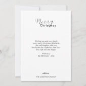 メリークリスマスモダンブラッククラウドフォトホリデイ 招待状 (裏面)