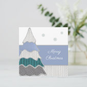 メリークリスマスモダンブルーのテクスチャツリー (スタンド正面)