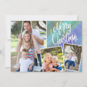 メリークリスマスモダンブループレイド3枚の写真 (正面)