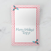 メリークリスマスモダンペットヴィンテージアニマルホリデー シーズンカード (内部)