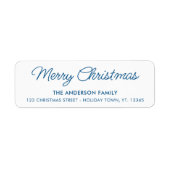 メリークリスマスモダンホリデー差出人住所 ラベル (正面)