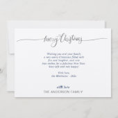 メリークリスマスモダンホワイトクラウドフォトホリデイ 招待状 (裏面)