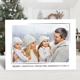 メリークリスマスモダンミニマエレガントリスト写真 シーズンカード