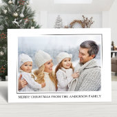 メリークリスマスモダンミニマエレガントリスト写真 シーズンカード