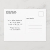 メリークリスマスモダンミニマエレガントリスト写真 シーズンポストカード (裏面)