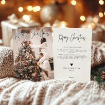 メリークリスマスモダンミニマリストカードの暗い写真