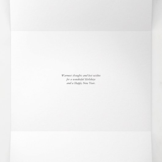 メリークリスマスモダンミニマリスト写真Tri 三つ折りクリスマスカード (内部中)