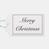 メリークリスマスモダンミニマリスト白ブラック ギフトタグ (裏面横)
