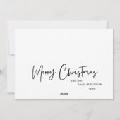 メリークリスマスモダンミニマリスト3フォトコラージュ シーズンカード (裏面)