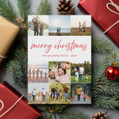 メリークリスマスモダンミニマリスト9フォトコラージュ シーズンカード