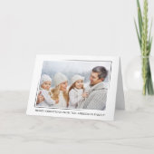 メリークリスマスモダンミニマルスタイル家族写真 シーズンカード (正面)