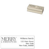 メリークリスマスモダンミニマル差出人住所 ラバースタンプ (押印)