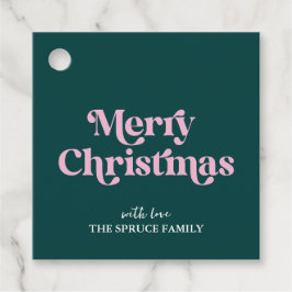 メリークリスマスモダンミニマル フェイバータグ