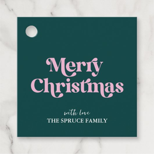 メリークリスマスモダンミニマル フェイバータグ (正面)