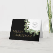 メリークリスマスモダンリースあなたのロ企業のゴ シーズンカード (正面)