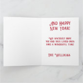 メリークリスマスモダンレトロ サンキューカード (内部)