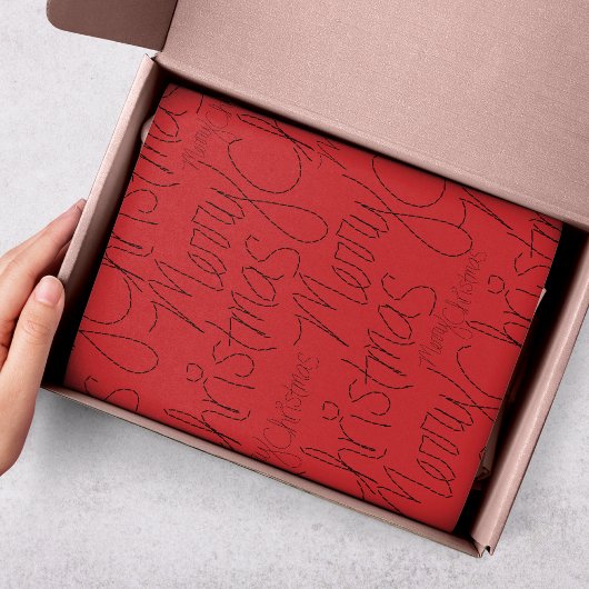 メリークリスマスモダン休暇タイポグラフィスクリプト 薄葉紙