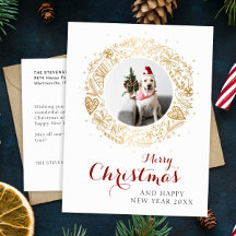 メリークリスマスモダン写真クリスマスリース