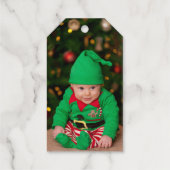 メリークリスマスモダン写真 ギフトタグ (裏面)