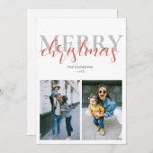 メリークリスマスモダン写真 シーズンカード (正面/裏面)