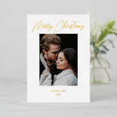 メリークリスマスモダン台本デザイン 箔シーズンカード (立ち正面)