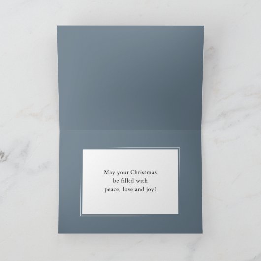 メリークリスマスモダン家族の写真エレガントシンプル シーズンカード (内部)