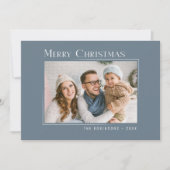 メリークリスマスモダン家族の写真エレガントシンプル シーズンカード (正面)