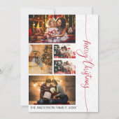 メリークリスマスモダン家族エレガントの写真 招待状 (正面)