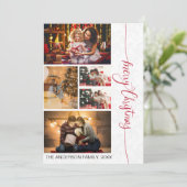 メリークリスマスモダン家族エレガントの写真 招待状 (スタンド正面)